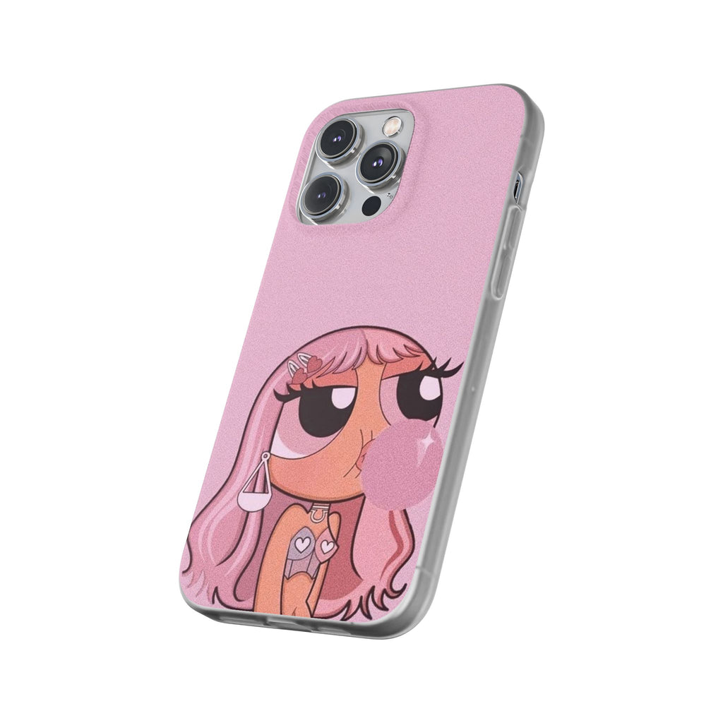 Pink Bubblegum Cartoon Phone Case – Cute Girly Blowing Bubble Design