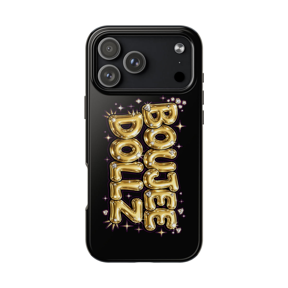 Tough Phone Case — "BOUTEE DOLLZ" Gold Balloon Letter Design
