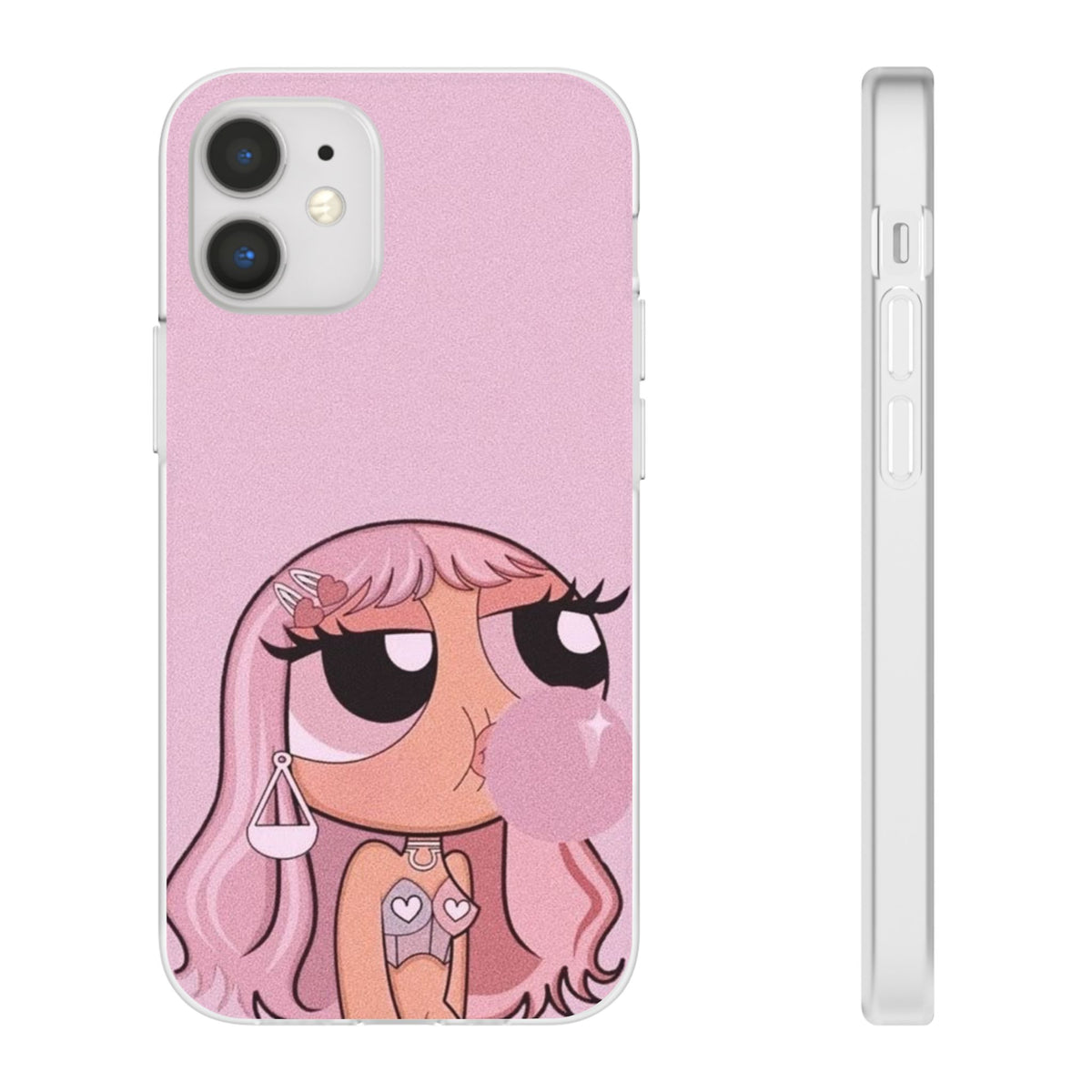 Pink Bubblegum Cartoon Phone Case – Cute Girly Blowing Bubble Design
