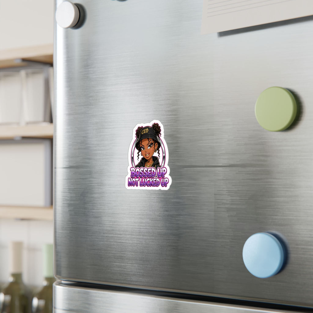Bossed Up Not Locked Up Vinyl Sticker — CEO Girl Kiss-Cut Decal