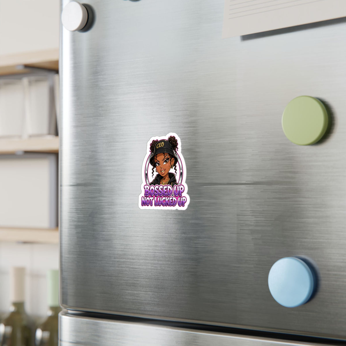 Bossed Up Not Locked Up Vinyl Sticker — CEO Girl Kiss-Cut Decal