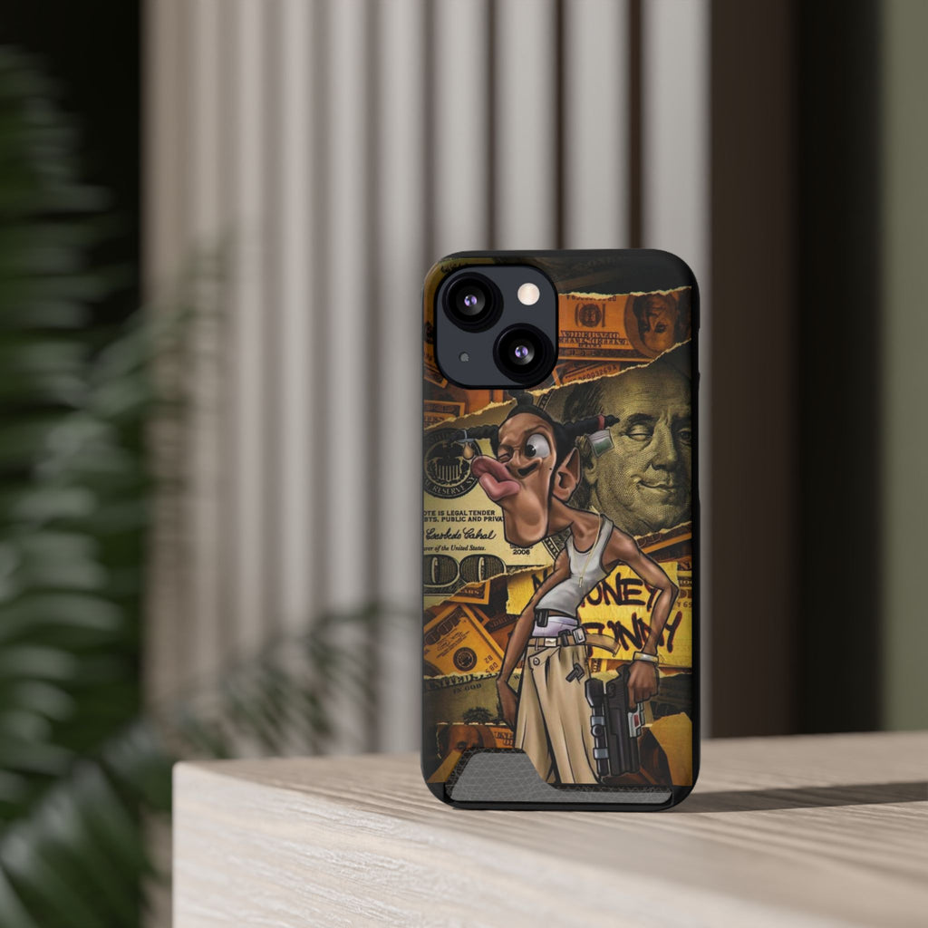 Money Hustle Card Holder Phone Case — Urban Graffiti Wallet iPhone Case