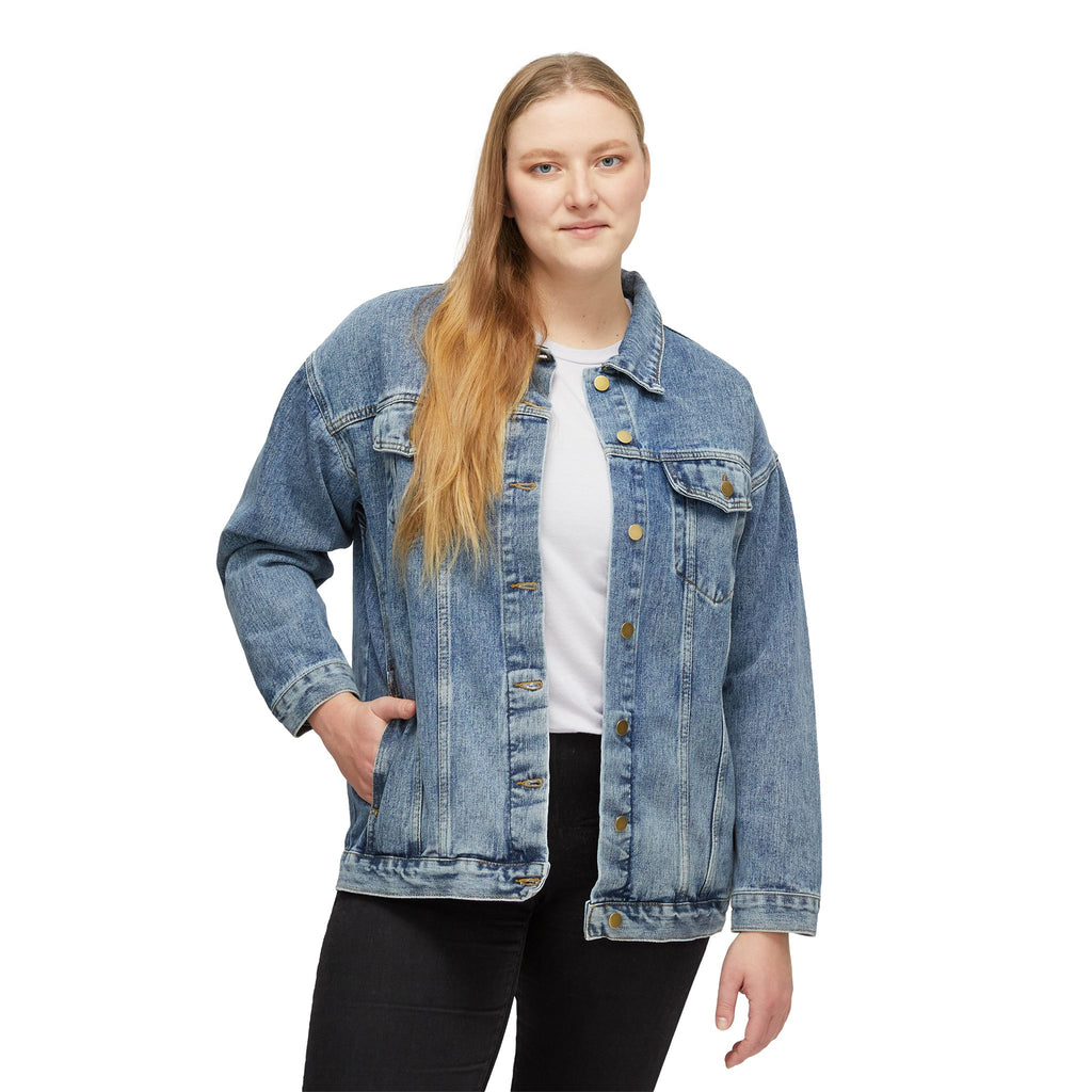 Women's Denim Jacket — 'Money Talks, Bullshit Walks' Embroidered Back Jacket