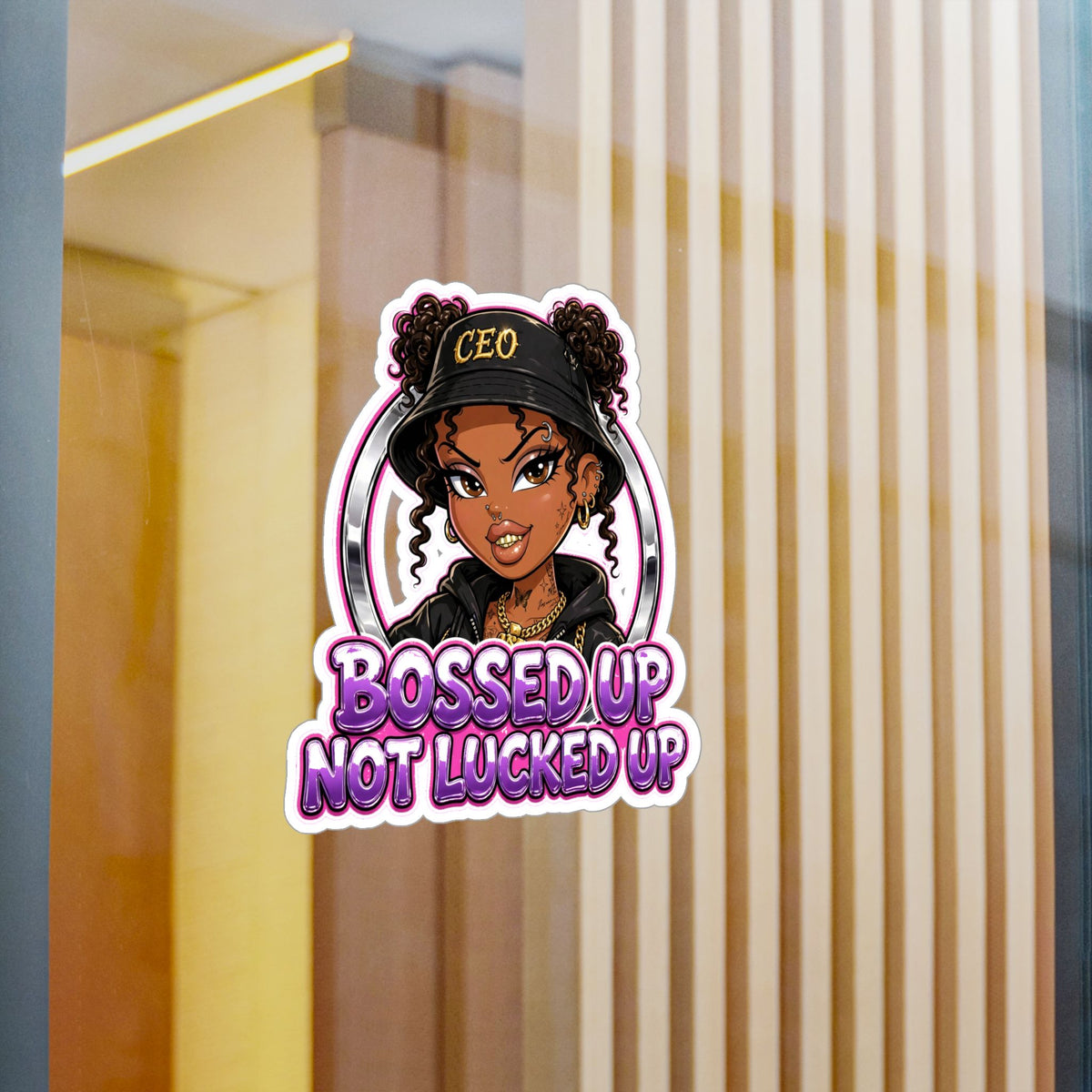 Bossed Up Not Locked Up Vinyl Sticker — CEO Girl Kiss-Cut Decal