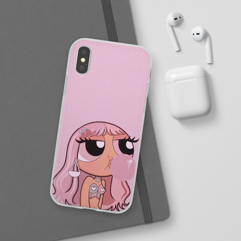 Pink Bubblegum Cartoon Phone Case – Cute Girly Blowing Bubble Design