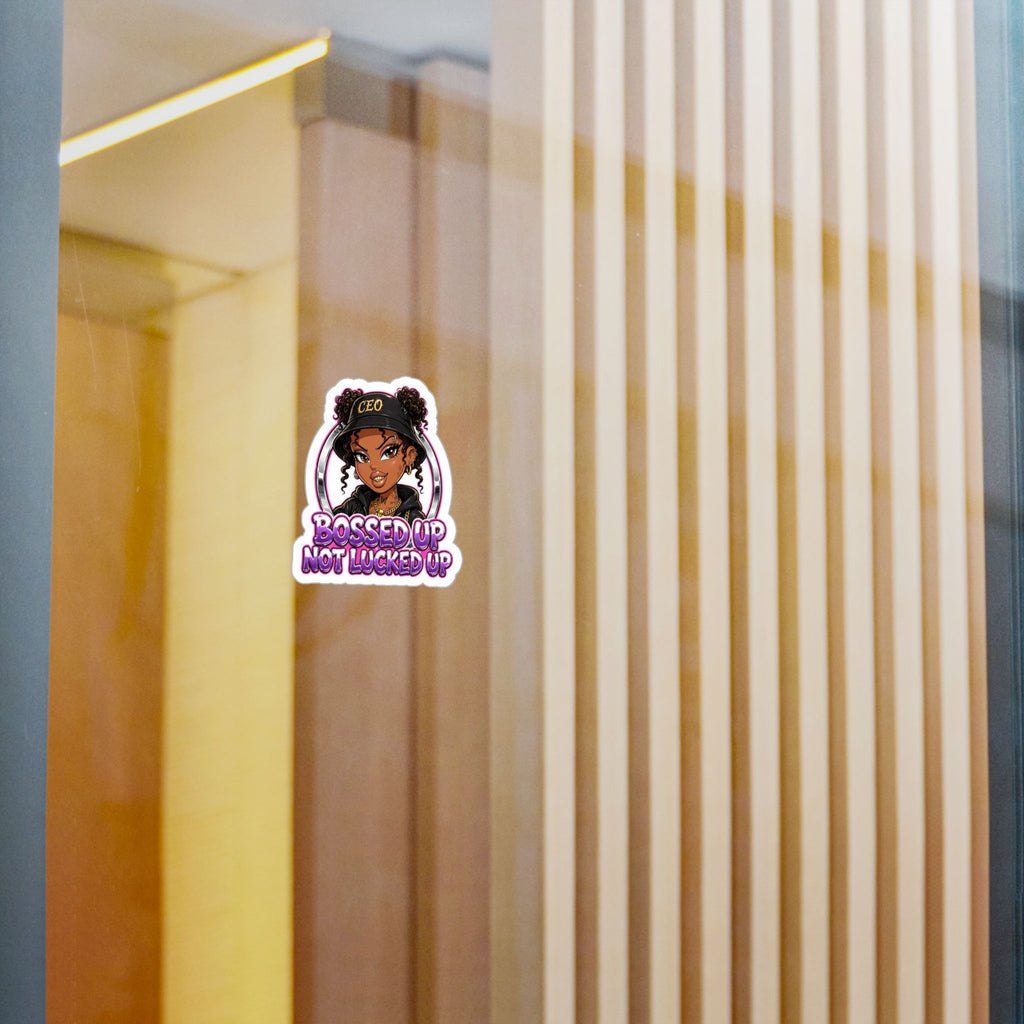 Bossed Up Not Locked Up Vinyl Sticker — CEO Girl Kiss-Cut Decal