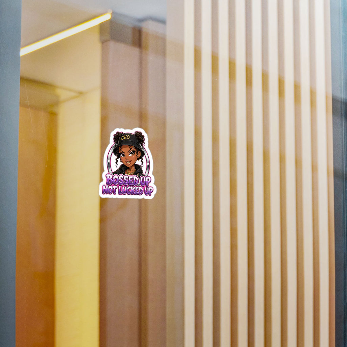 Bossed Up Not Locked Up Vinyl Sticker — CEO Girl Kiss-Cut Decal