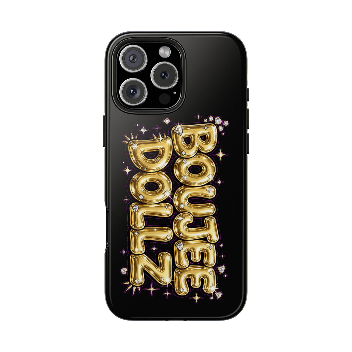Tough Phone Case — "BOUTEE DOLLZ" Gold Balloon Letter Design