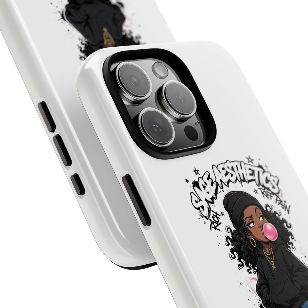 Phone Case — 'She Aesthetics, Rich Off Pain' Graphic Protective Cover