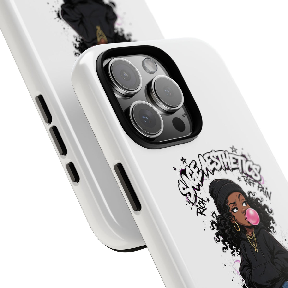 Phone Case — 'She Aesthetics, Rich Off Pain' Graphic Protective Cover