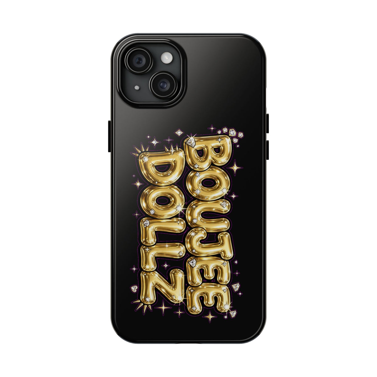Tough Phone Case — "BOUTEE DOLLZ" Gold Balloon Letter Design