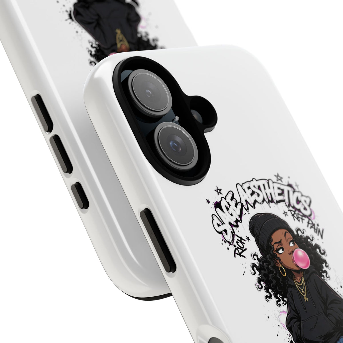 Phone Case — 'She Aesthetics, Rich Off Pain' Graphic Protective Cover