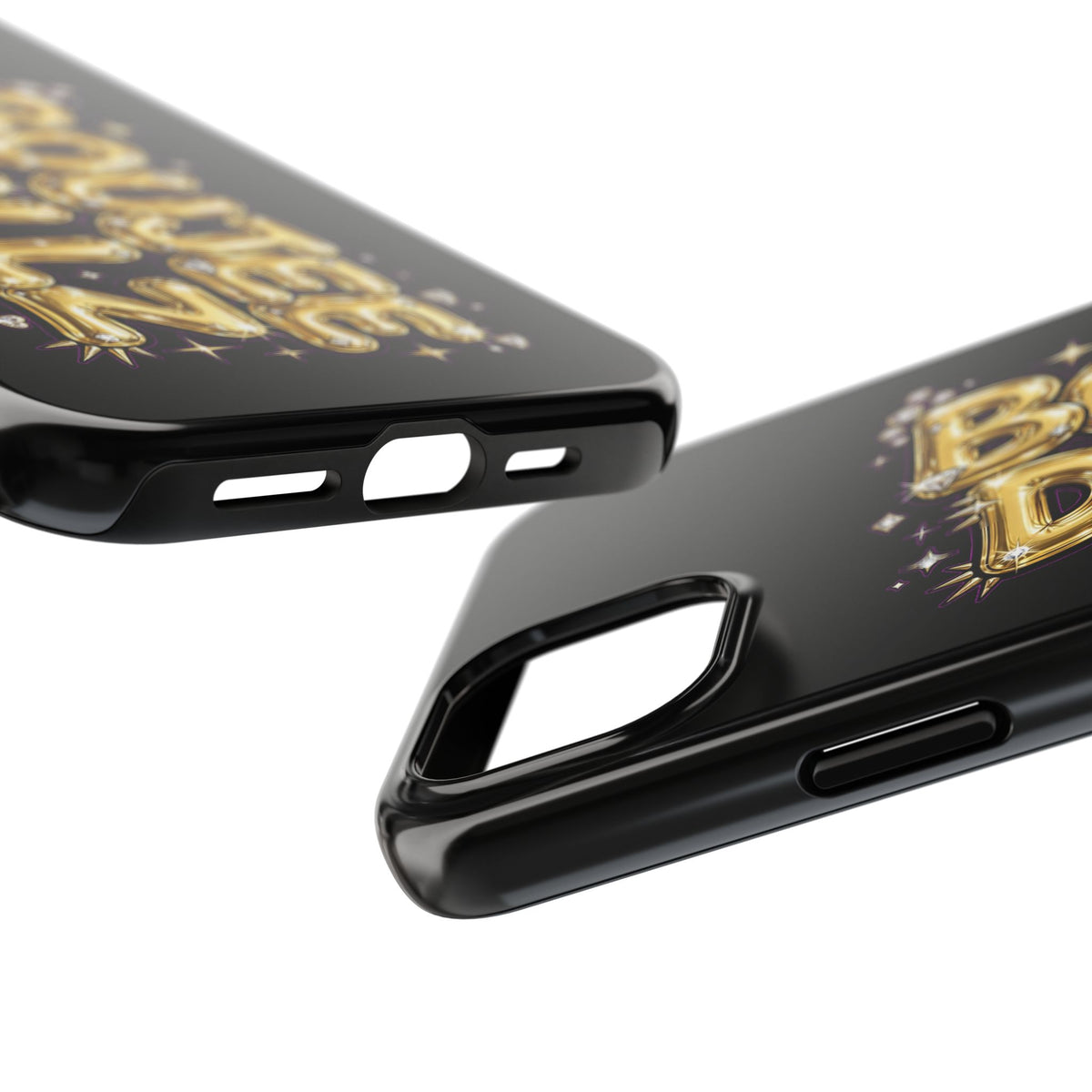 Tough Phone Case — "BOUTEE DOLLZ" Gold Balloon Letter Design