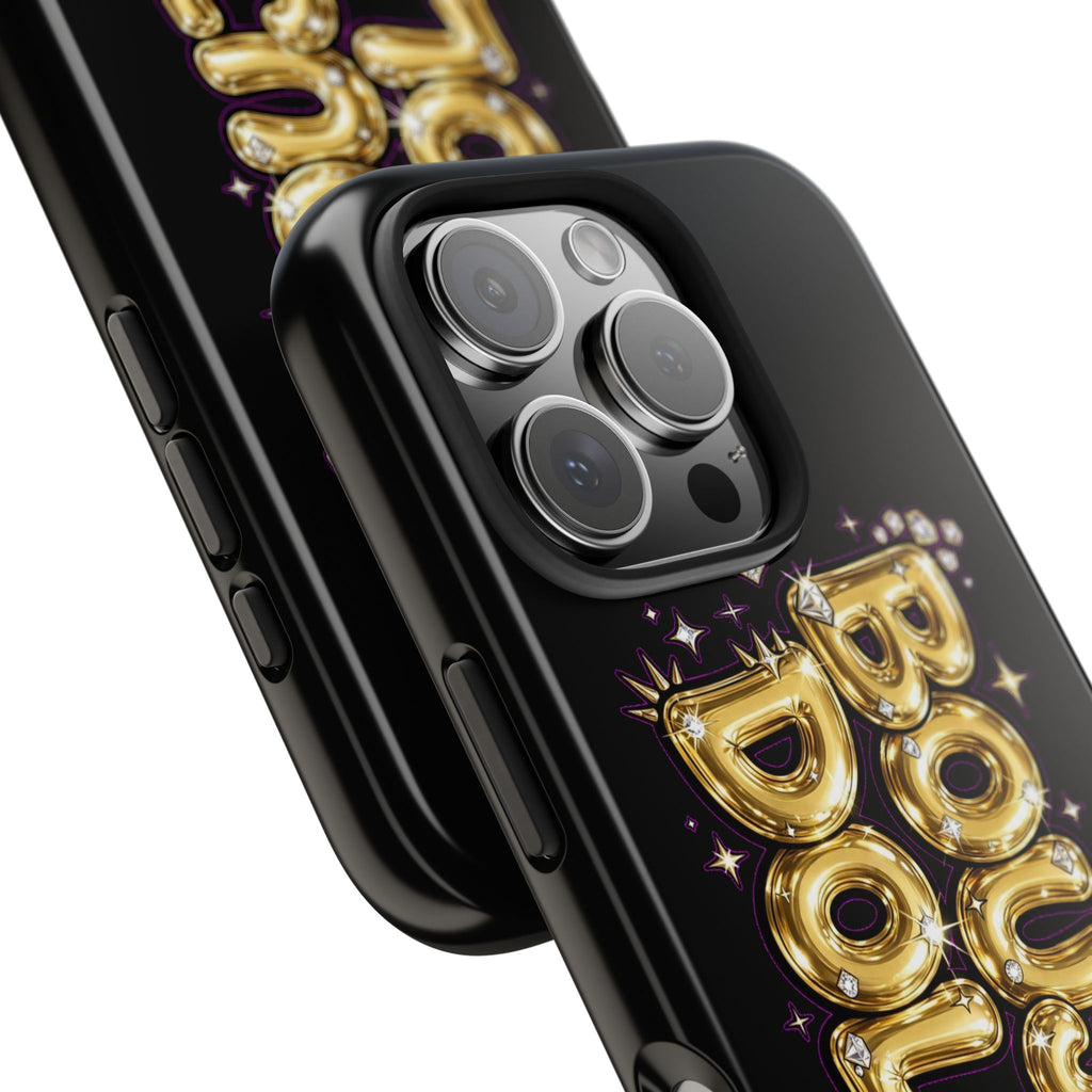 Tough Phone Case — "BOUTEE DOLLZ" Gold Balloon Letter Design
