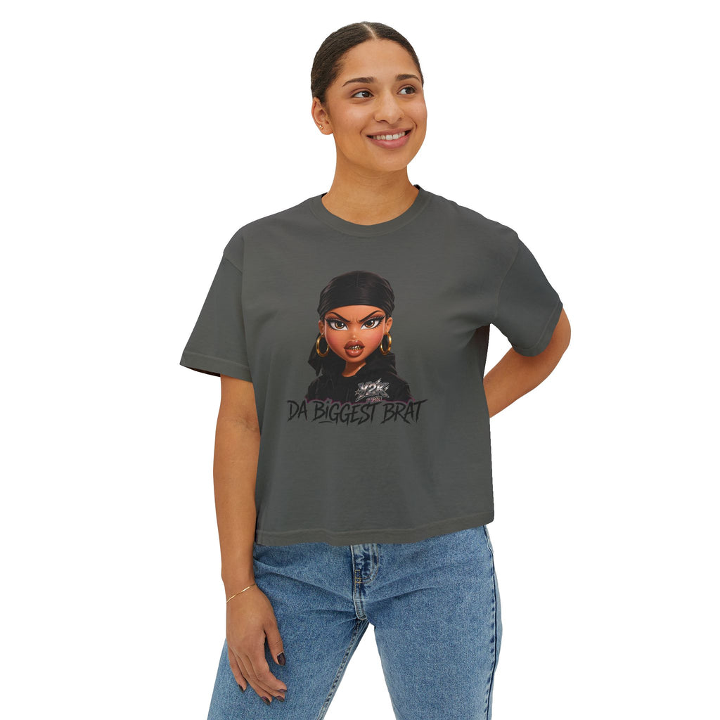 Bratz Graphic Boxy Tee – 'Different Girls Same Mission' Women's Cropped T‑Shirt