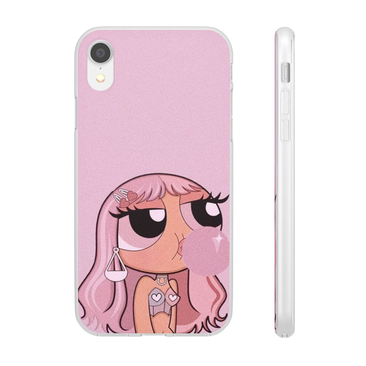 Pink Bubblegum Cartoon Phone Case – Cute Girly Blowing Bubble Design