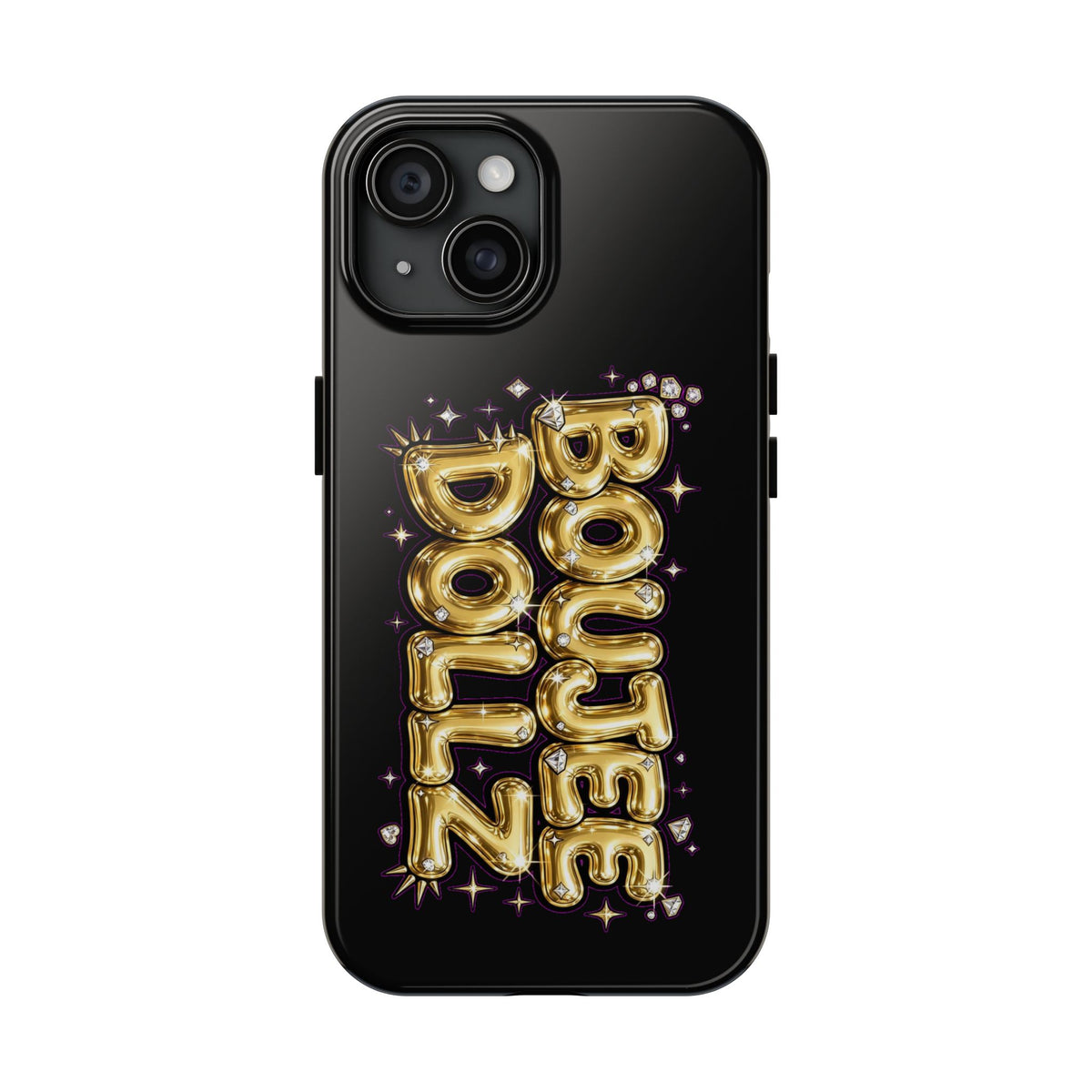 Tough Phone Case — "BOUTEE DOLLZ" Gold Balloon Letter Design