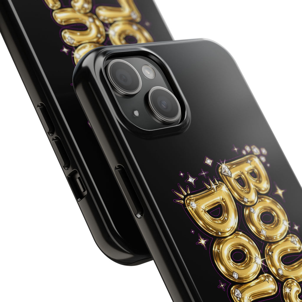 Tough Phone Case — "BOUTEE DOLLZ" Gold Balloon Letter Design