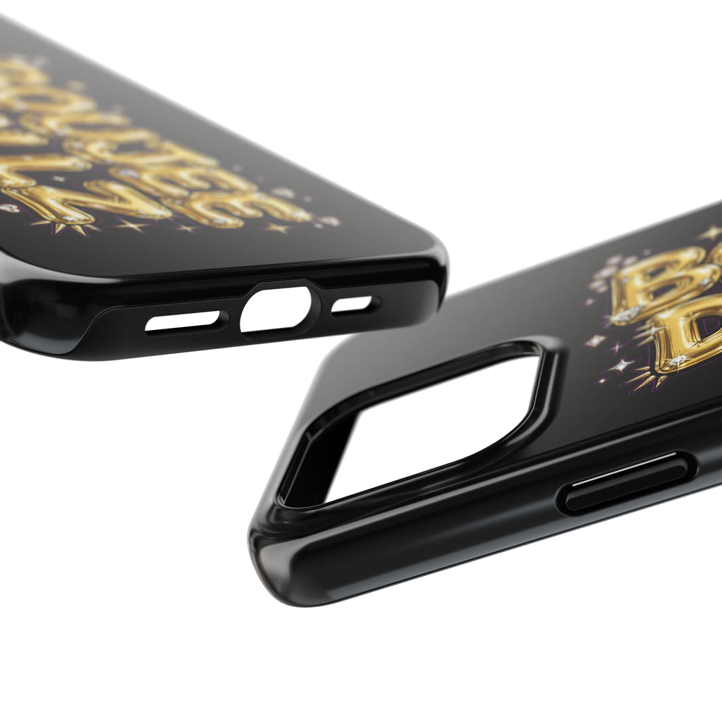 Tough Phone Case — "BOUTEE DOLLZ" Gold Balloon Letter Design