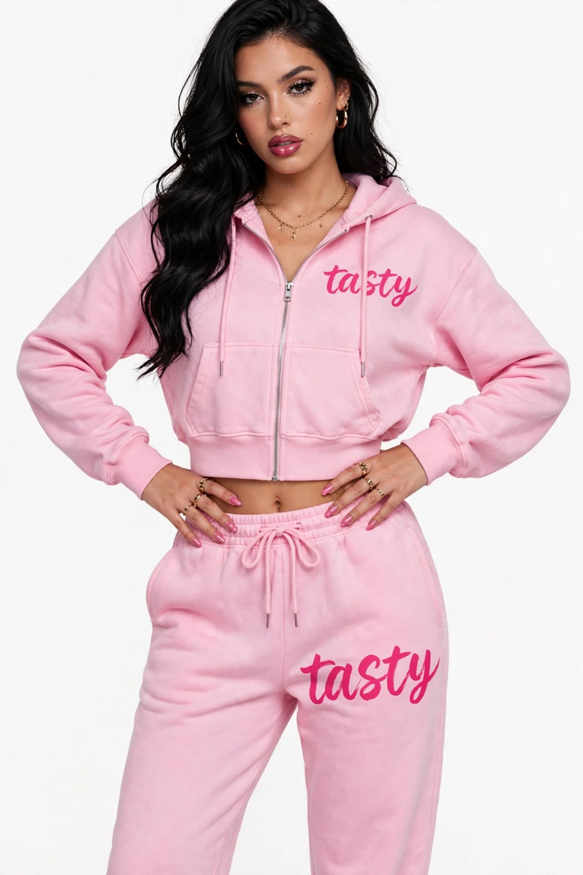 Women’s Wide Leg Raw Edge Sweatpants