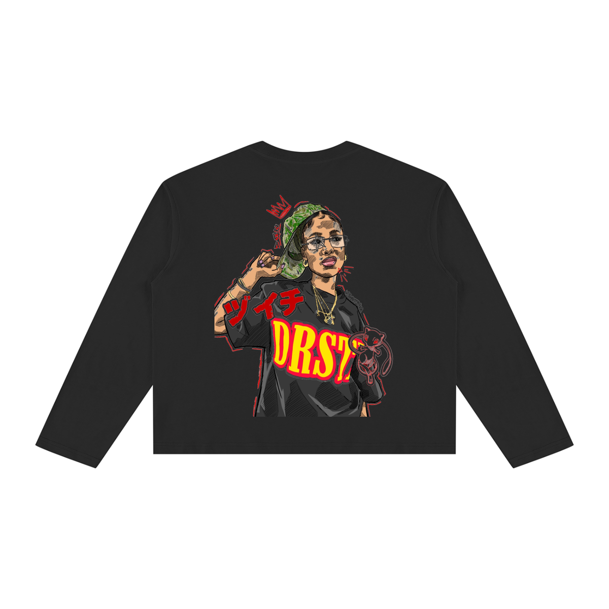 Unisex Vintage Wash Long Sleeve Boxy T-Shirt