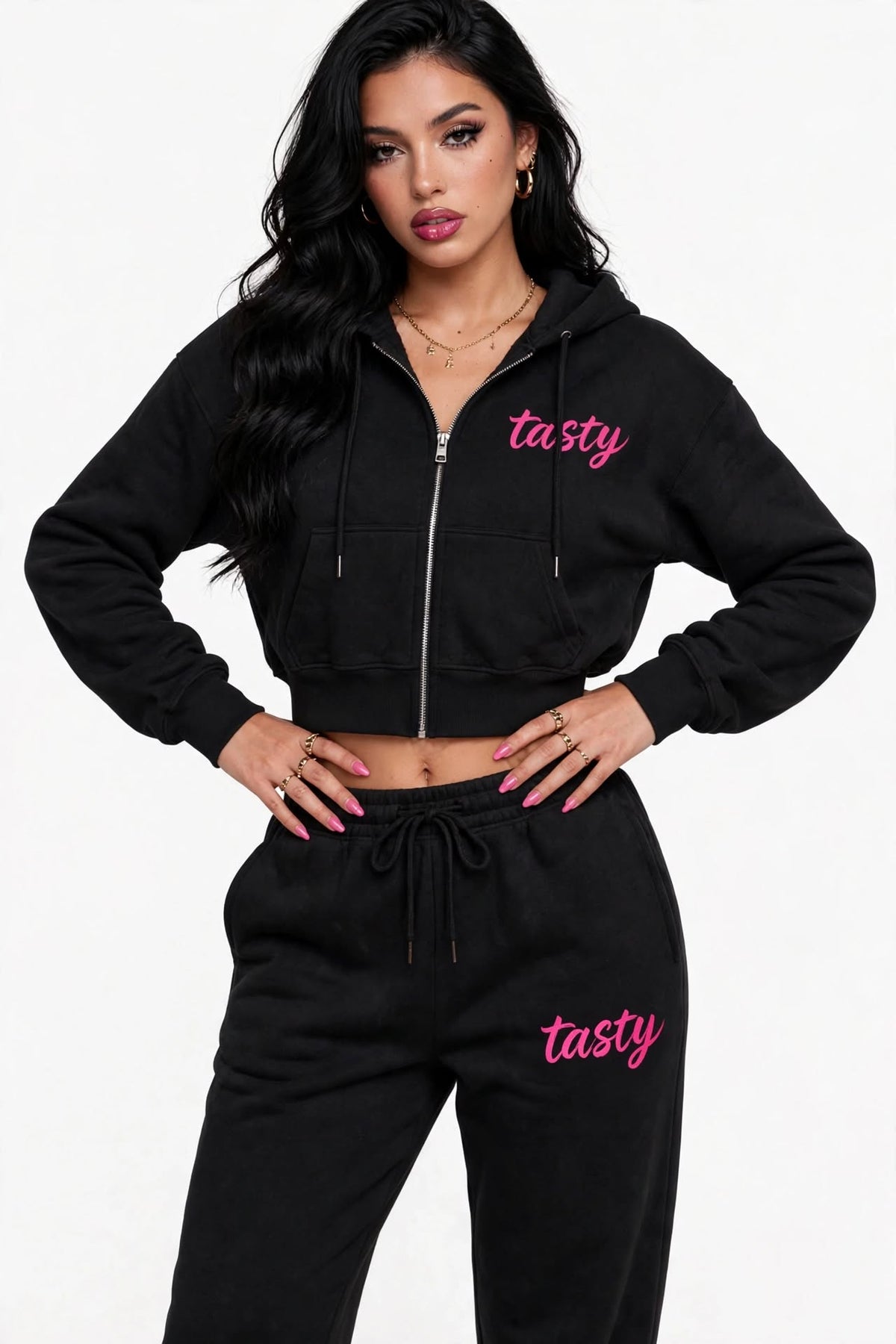 Women’s Wide Leg Raw Edge Sweatpants