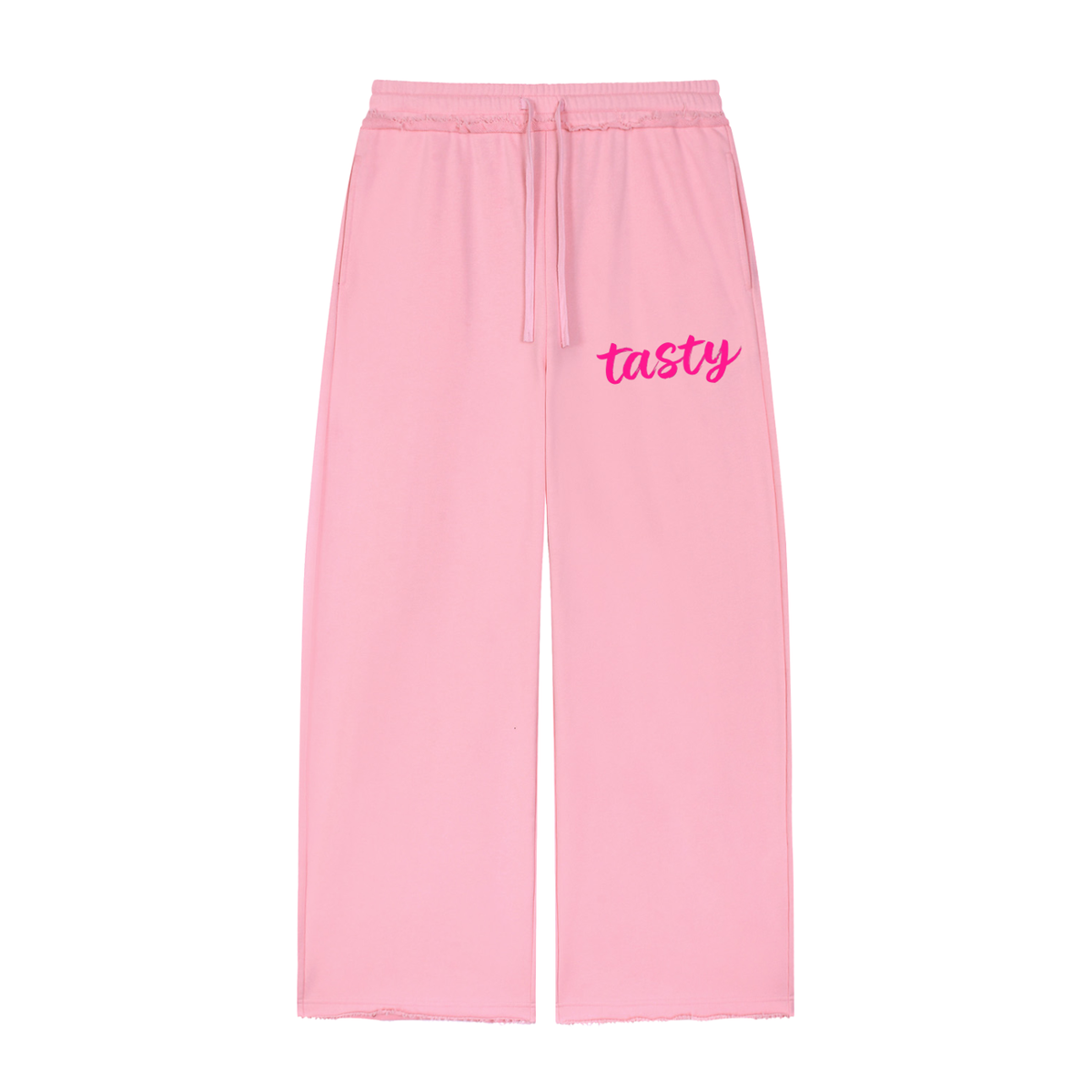 Women’s Wide Leg Raw Edge Sweatpants